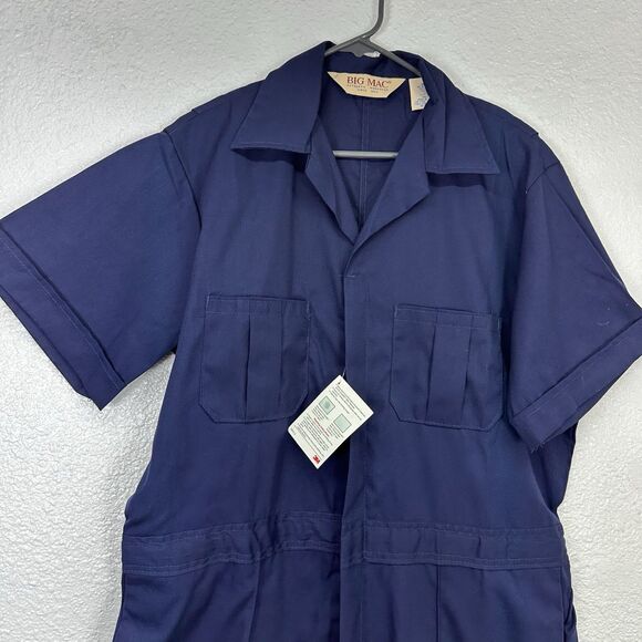 VTG BIG MAC PENNEYS BLUE COVERALLS MECHANIC / WORKWEAR UNIFORM 44Reg Dead Stock - Picture 8 of 16